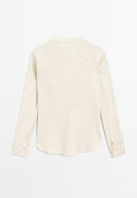 Massimo Dutti STAND-UP COLLAR - Button-down blouse - BEIGE