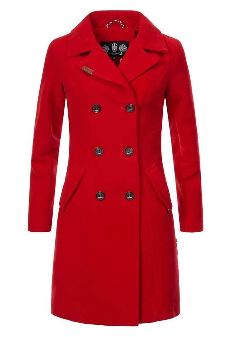 Damen Wintermantel Damenmantel Mantel Dunkelrot Damen Marikoo