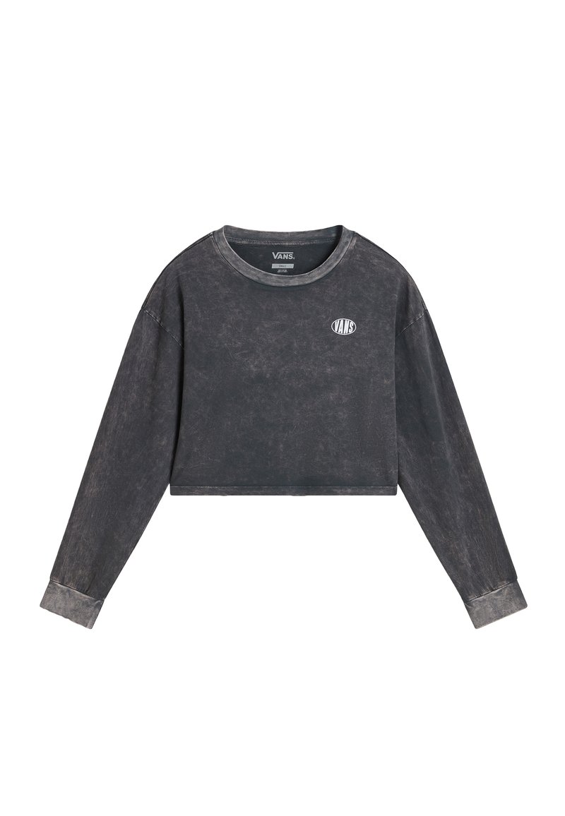 Vans - OVAL WASH RELAX CROP - Long sleeved top - black, Enlarge