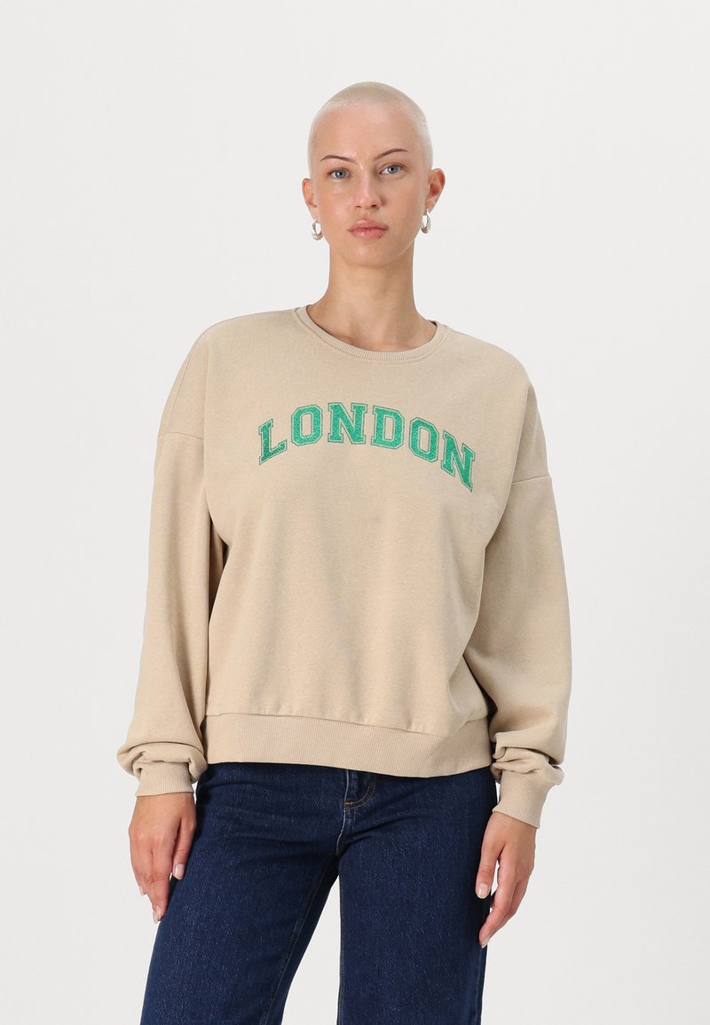 ONLY Petite ONLJOLANA O-NECK  - Sweatshirt - humus