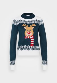 VILA Stickad tröja - dark blue