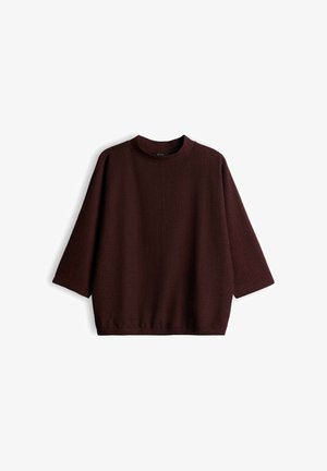 OPUS, RELAXED FIT COLLARED SHAPE - Long sleeved top - cherry jam