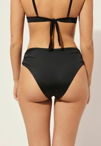 Calzedonia SHINY SATIN - Bikini-Hose - schwarz shiny satin black
