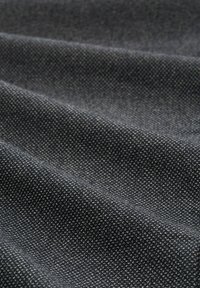 Textile fabric in dark gray, featuring a fine woven texture with a subtle pattern. Surface appears smooth and durable.