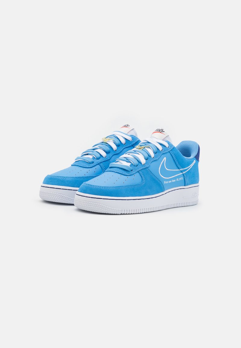 Nike Sportswear Air Force 1 07 Sneaker Low University Blue White Deep Royal Blue University Red Team Orange Black Mehrfarbig Zalando De