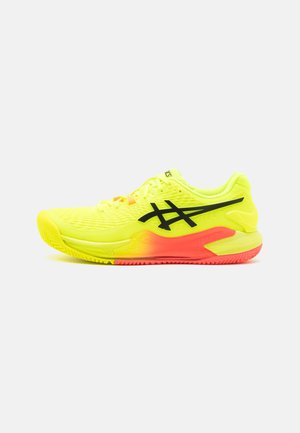 ASICS GEL-RESOLUTION 9 CLAY - Chaussures de tennis pour terre-battueerre battue - safety yellow/black