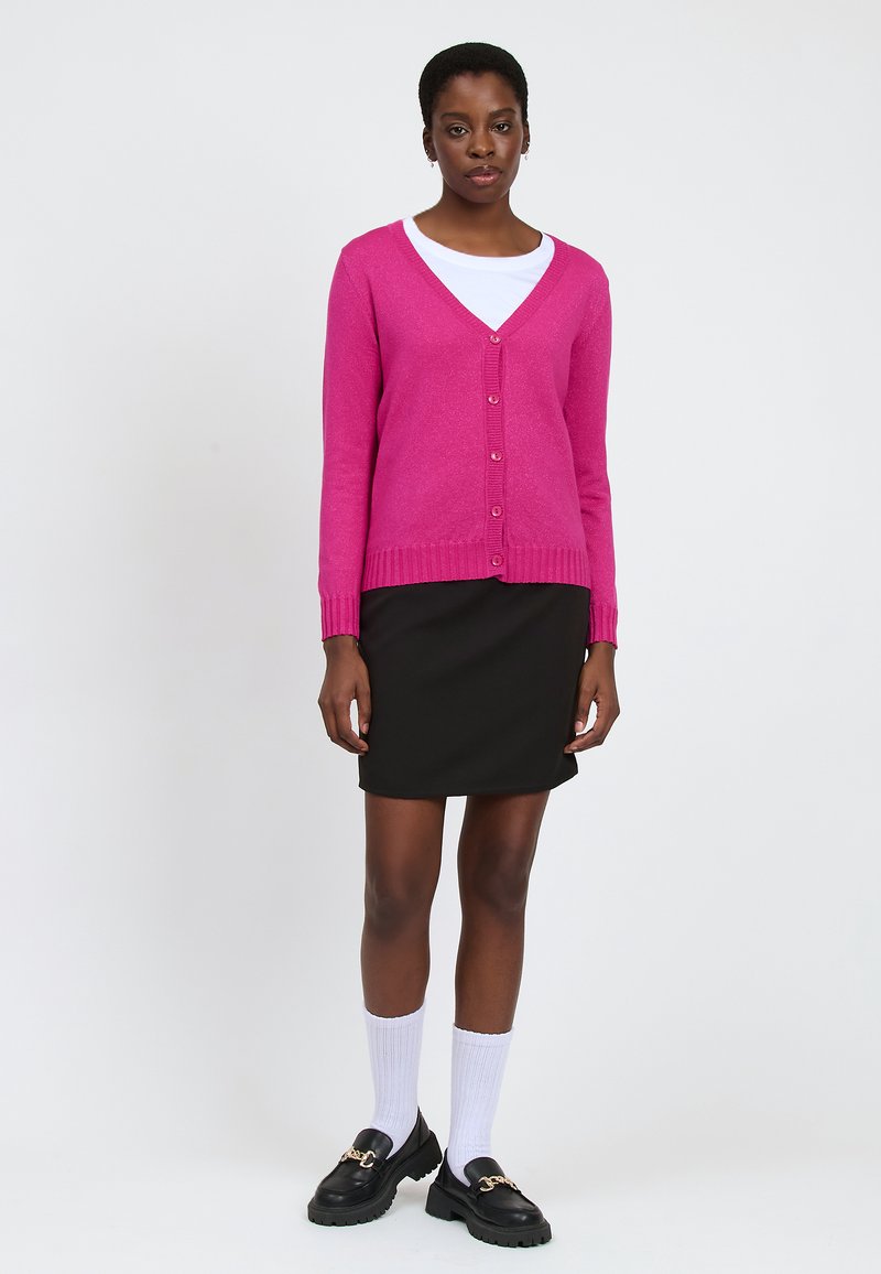 INFLUENCER Strickjacke - fuchsia