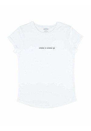 COMME CI COMME CA EMBROIDERY  ROLL UP  - T-shirt imprimé - white
