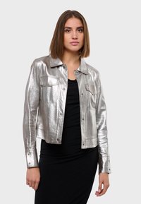 RUBY - Lederjacke - silver