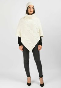 Dalle Piane Cashmere BRAIDED PONCHO - Poncho - bianco