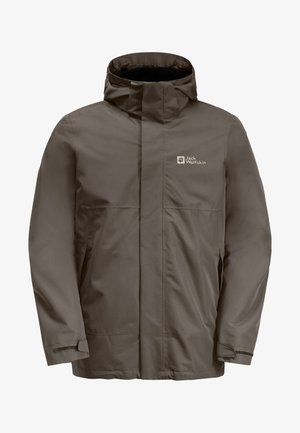 Jack Wolfskin LUNTAL - Regenjacke / wasserabweisende Jacke - cold coffee