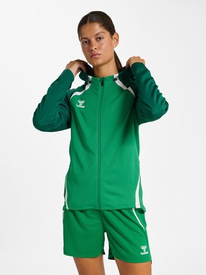 Hummel Sweater met rits - jelly bean evergreen