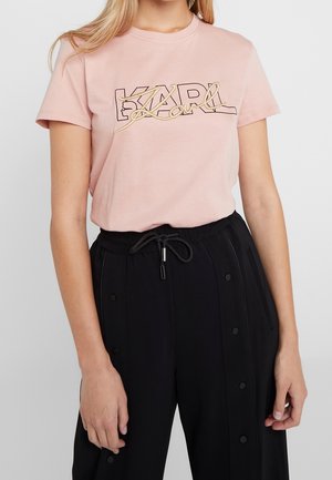 T-shirt med print - light pink