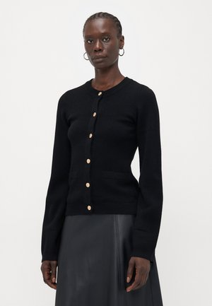 ONLIBI ELLA BUTTON CARDIGAN  - Cardigan - black/gold-coloured
