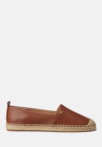 CAMERYN IV TUMBLED LEATHER ESPADRILLE - Auduma kurpes - deep saddle tan
