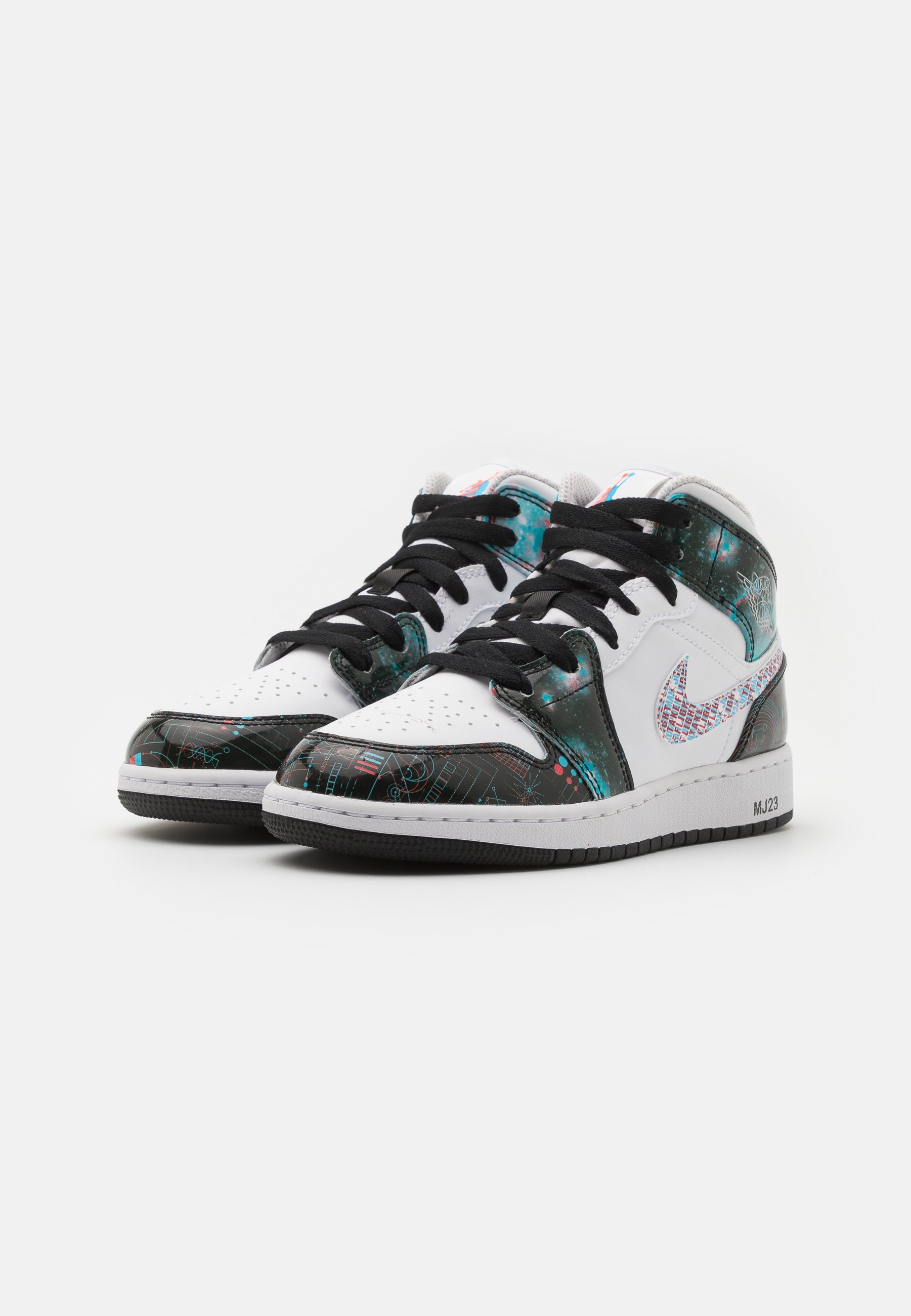 Jordan AIR JORDAN 1 MID SE SCHUH FÜR ÄLTERE KINDER - Scarpe da basket -  white/bright crimson/blue hero/black/bianco - Zalando.it