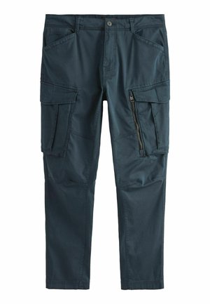 SLIM FIT ZIP POCKET - Cargobyxor - navy blue