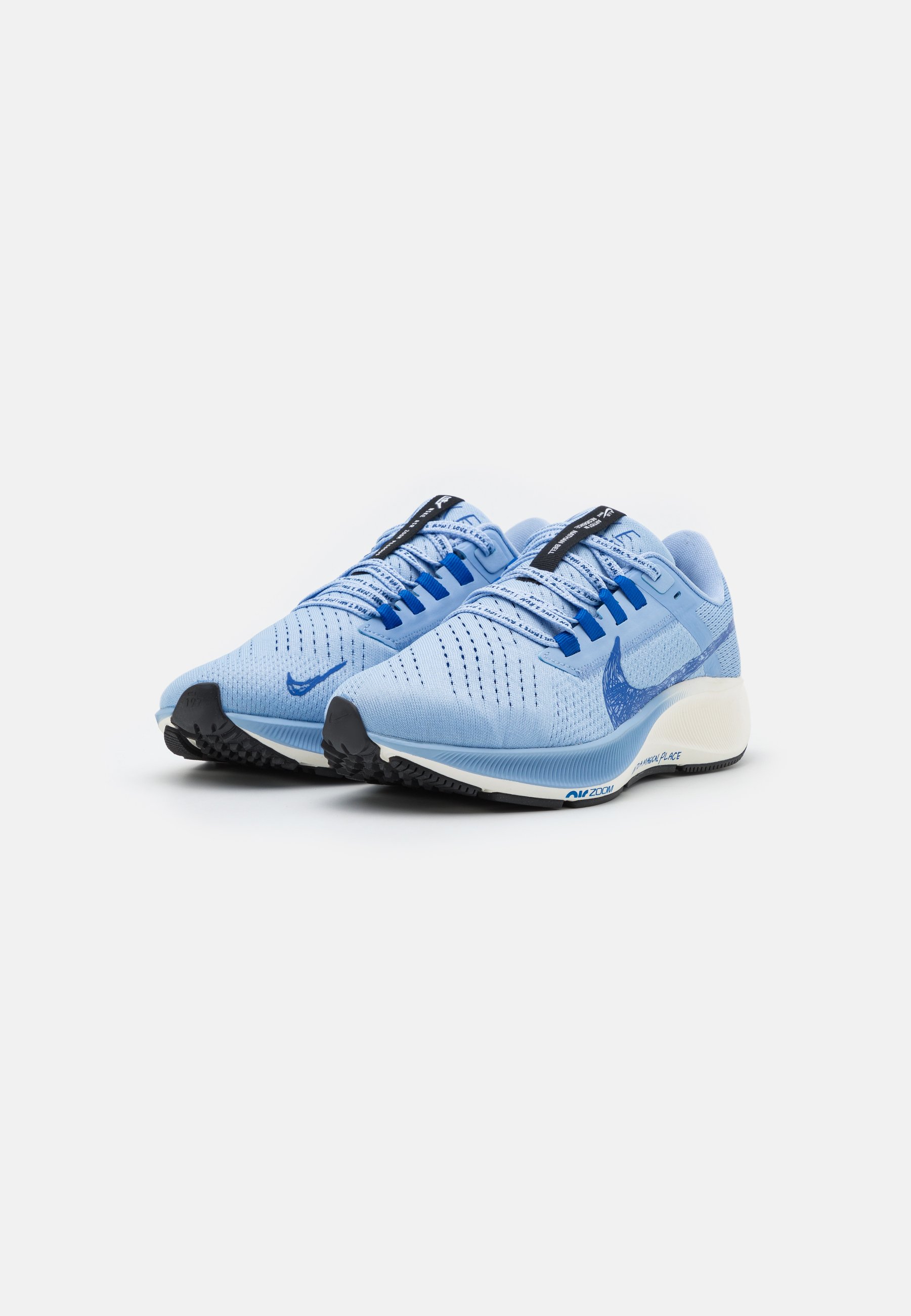 Nike Performance NIKE AIR ZOOM PEGASUS 38 NATHAN BELL - Zapatillas de  running neutras - aluminum/game royal sailblack/azul claro - Zalando.es