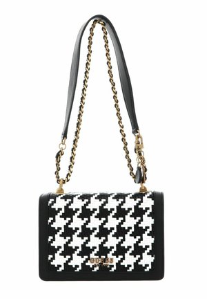 ABEY CONVERTIBLE FLAP - Sac bandoulière - black   white