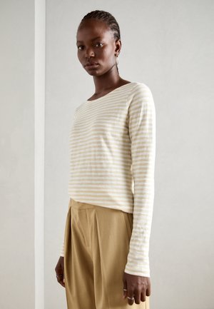 LONG SLEEVE BOAT NECK STRIPED - Topper langermet - multi/off white