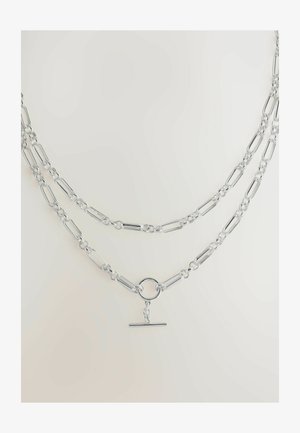 Next, 2 LAYER T-BAR - Necklace - silver tone