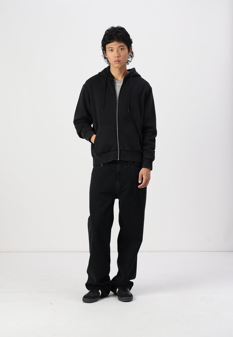 Jack & Jones JORAMOR OVERSIZED HOOD UNISEX - Sweat zippé - black