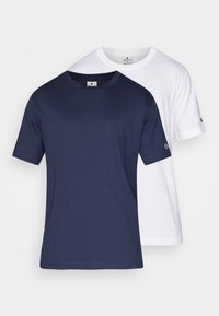 CREWNECK TEE 2 PACK - Basic T-shirt - white/navy