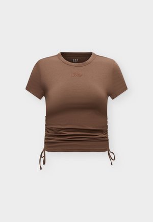 GAP, INTL SS LOGO ROUCHED SIDE TEE - Βασικό μπλουζάκι - amber wood