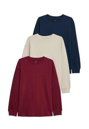 3 PACK - Långärmad tröja - red mix