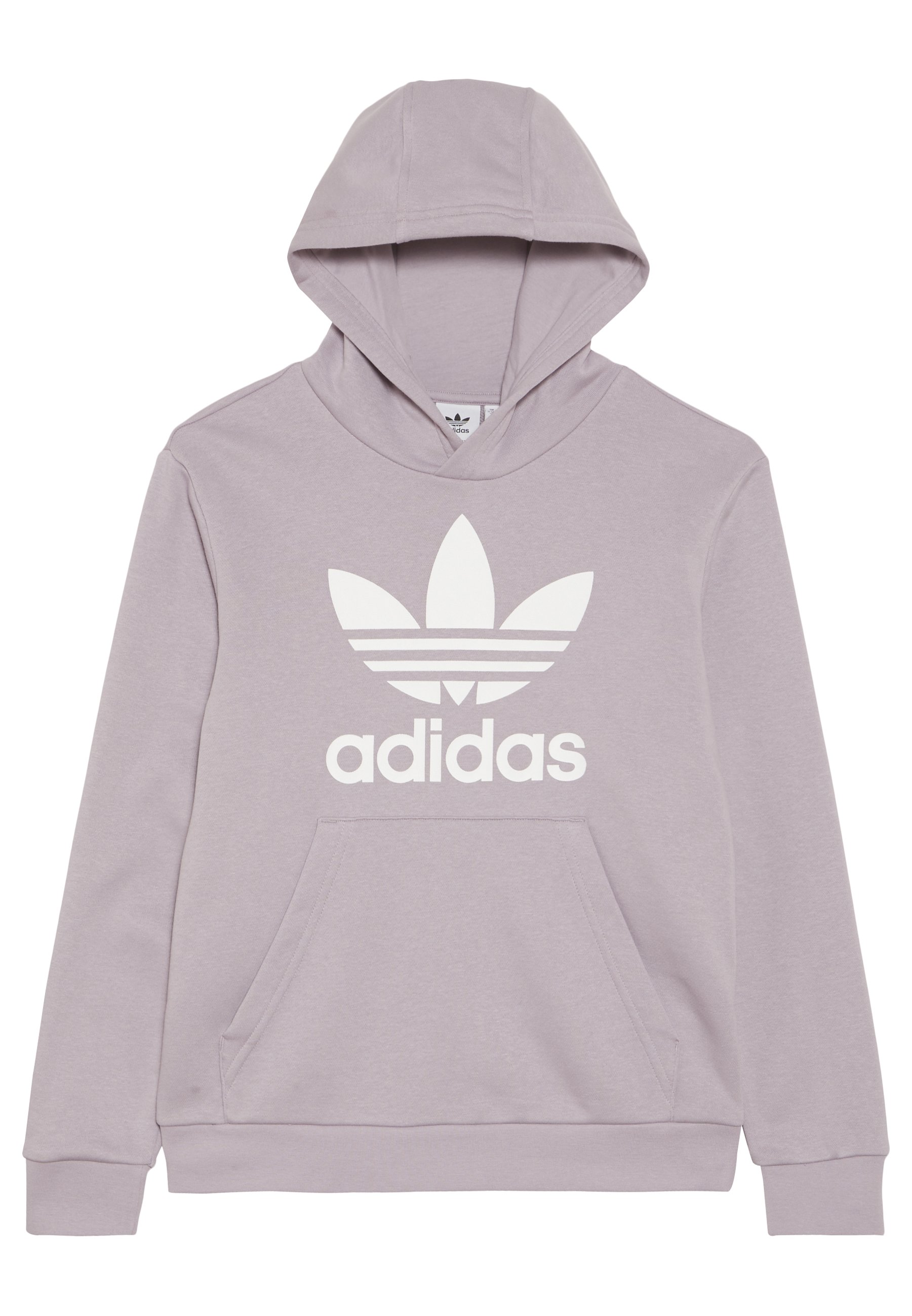 adidas Originals TREFOIL HOODIE Kapuzenpullover sofvis Adidas Originals Trefoil Hoodie Damen medium grey heather