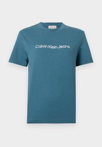 LOGO CLASSIC TEE - Nyomott mintás póló - navy teal