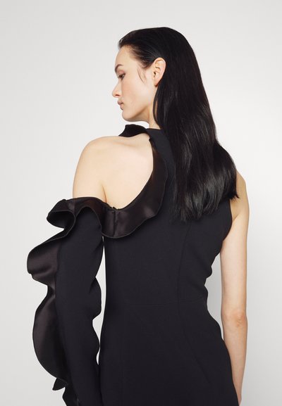 David Koma RUFFLE DETAIL ONE ARCH HEM CUTOUT MINI DRESS - Cocktail φόρεμα / Φόρεμα για πάρτι - black