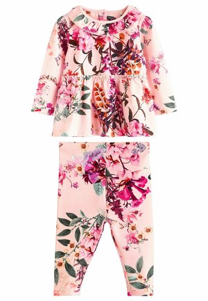 FRILL REGULAR FIT SET  - Hosszú ujjú felső - pink floral