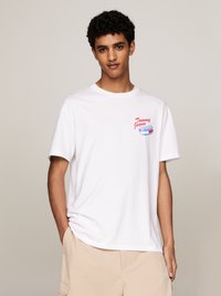 Tommy Jeans FUN NOVELTY TEE UNISEX  - T-shirt con stampa - white