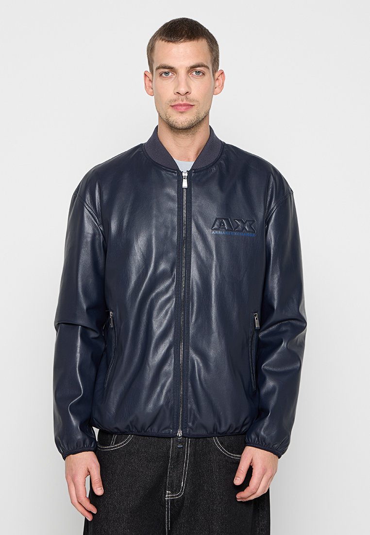 Armani Exchange Imitatieleren jas blauw