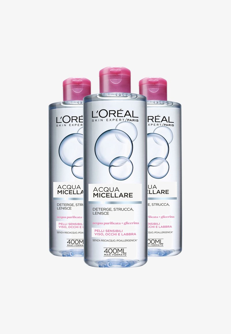 L'Oréal Paris ACQUA MICELLARE DETERGE, STRUCCA, LENISCE, 400 ML - 3 PACK - Struccante