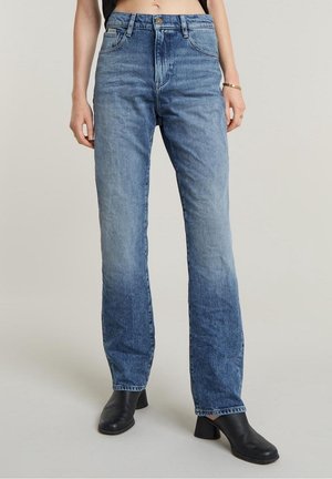 Straight leg jeans - metallic blue