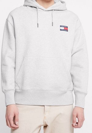 Felpa con cappuccio - mottled grey