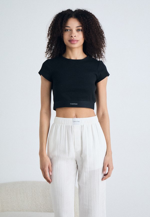 RIB CROP TEE COTTON STRETCH RIB - Pyjama top
