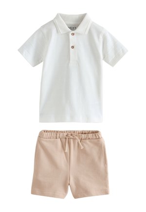Next REGULAR FIT - SHORT SLEEVE SET - Pantaloni de trening - white