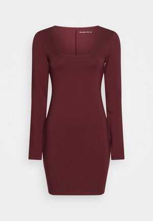 SPLIT CUFF PONTE SHORT DRESS - Žerzejové šaty - port royale