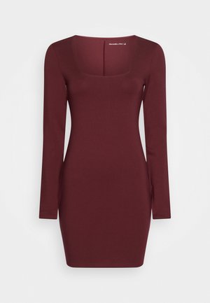 Abercrombie & Fitch SPLIT CUFF PONTE SHORT DRESS - Džersejové šaty - port royale