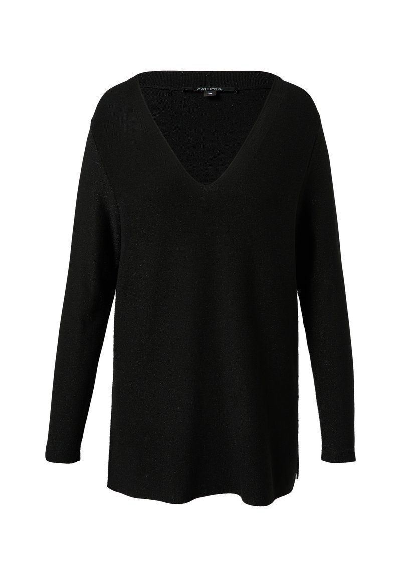 comma MIT SEITLICH GESCHLITZTEM SAUM Jumper schwarz/black