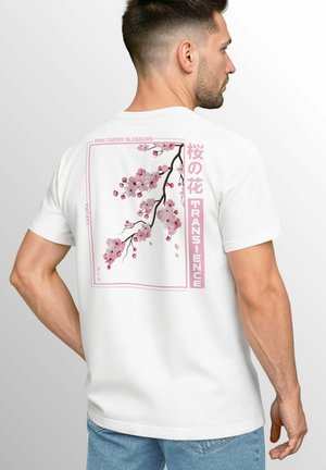 BACKPRINT JAPAN ASIEN KIRSCHBLÜTE SAKURA - Print T-shirt - weiß