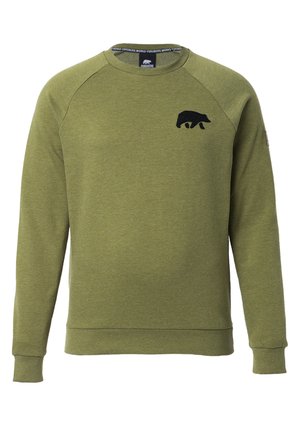 MIT FROTTEE LOGO - Sweatshirt - oliv