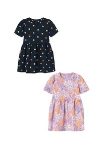Name it 2ER PACK BEQUEMES MIDI  - Jerseykleid - dunkelblau rot
