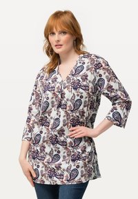 Ulla Popken PAISLEYMUSTER V AUSSCHNITT STEHKRAGEN 3/4 ARM - Bluse