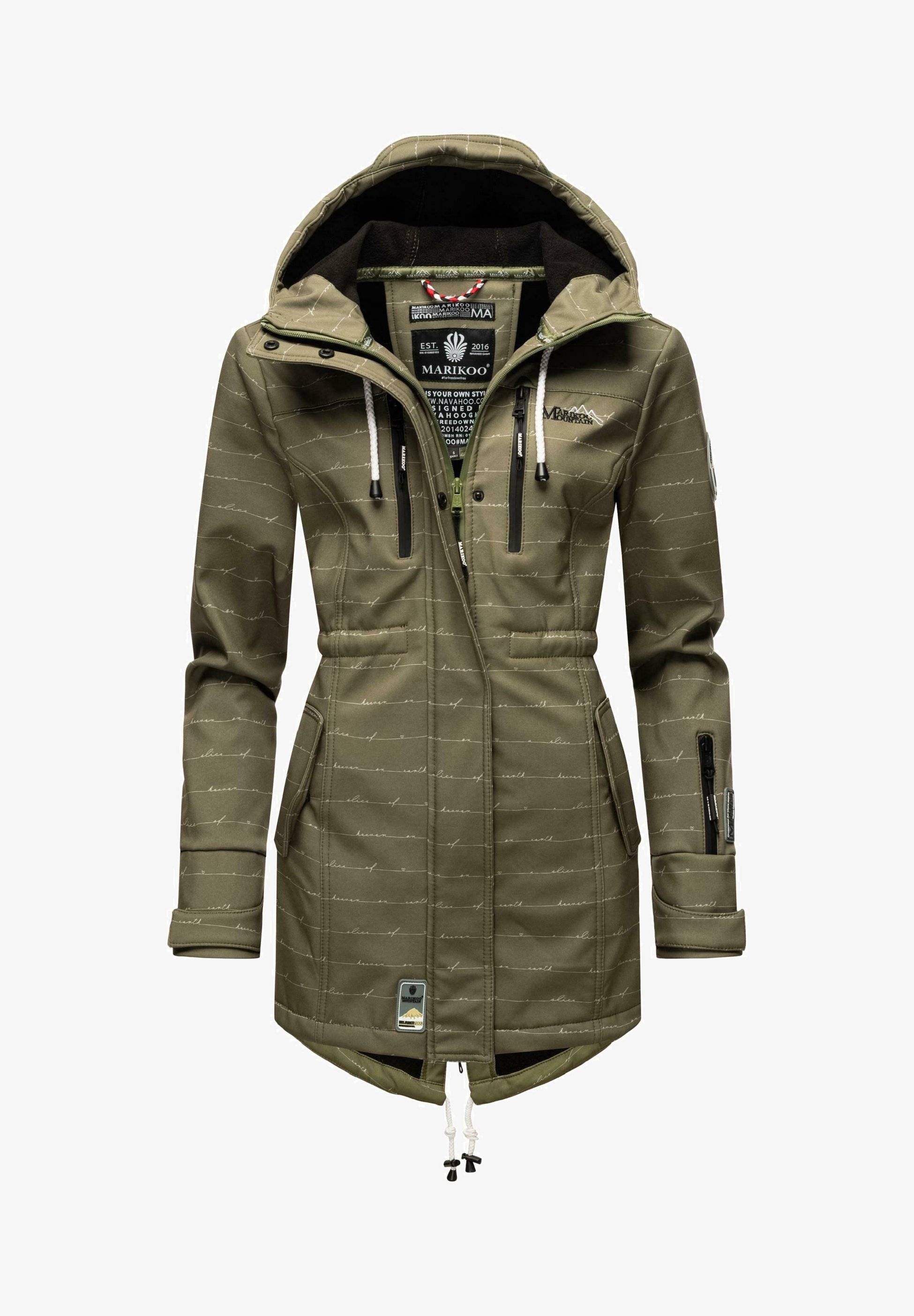 Marikoo Leichte Jacke Oliv Damen Marikoo Baumwoll Parka Sommer