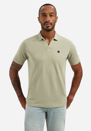BASIC WITH V-NECK - Poloshirt - taupe