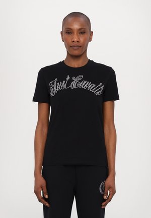LOGO ITALICS - T-shirt imprimé - black